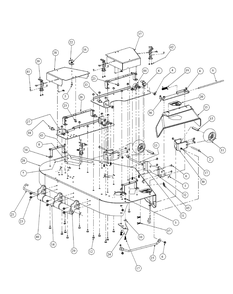 Fabricated Cutter Deck 48-Inch (Nov.2003 And After) Diagram and Parts List for M48-KW 53BB5DAV750-19-HP Cub Cadet Lawn Tractor